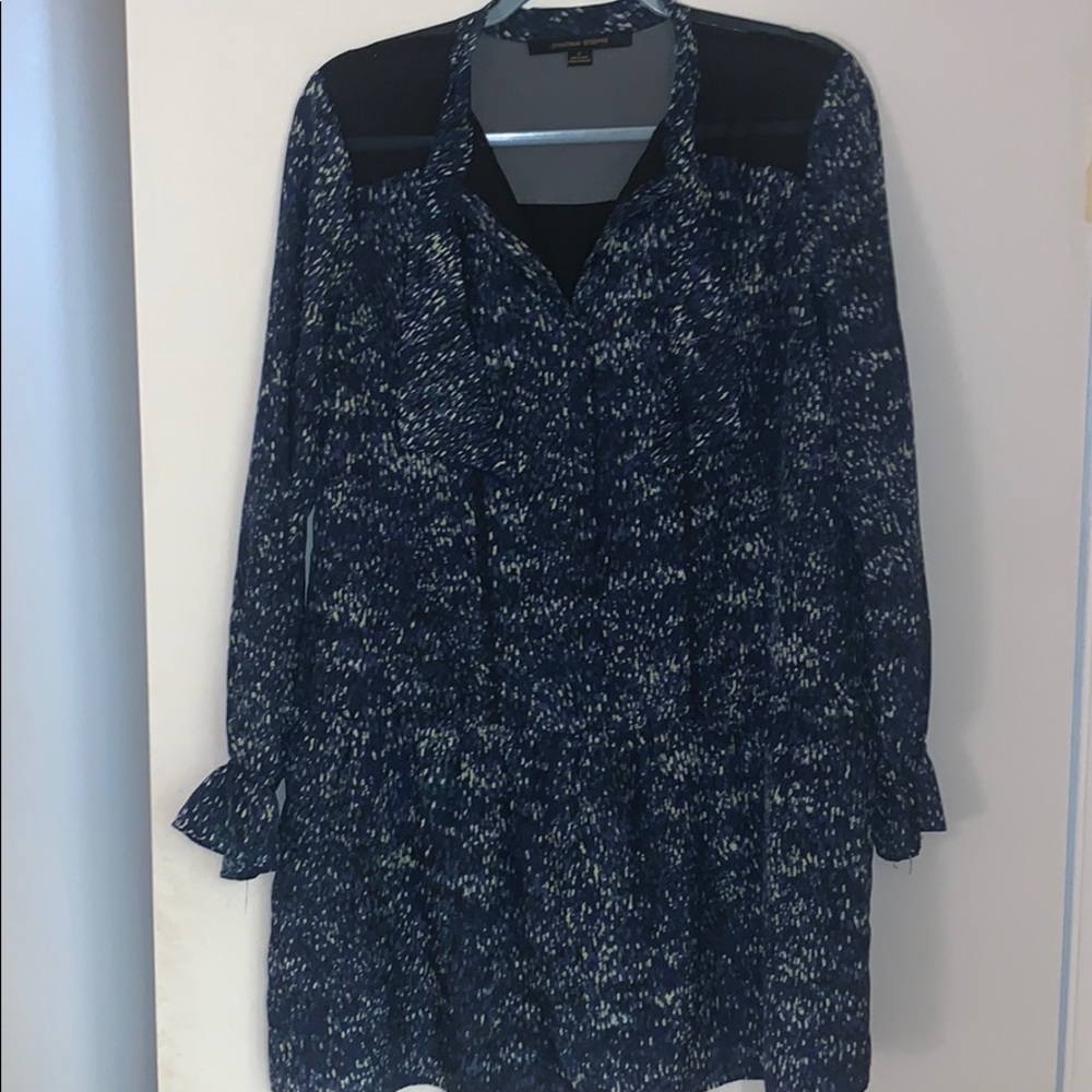 Blue fancy dress with sleeves